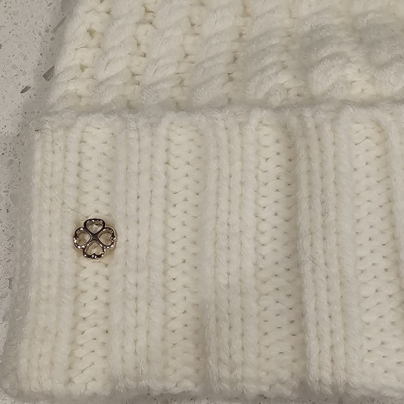 New Kate Spade New York Women\'s Knit White Beanie main image 6